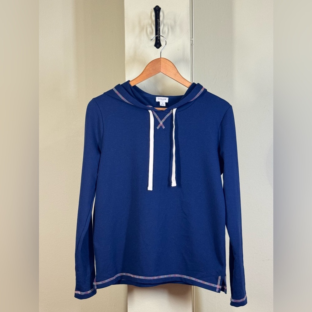 NEW. J. Crew Hoodie with rainbow stitching - Picture 2 of 6